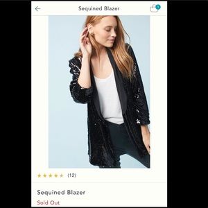 Anthropologie Sequined Blazer